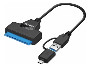 Adaptador SATA a USB conector tipo C Y A 3.0 para discos