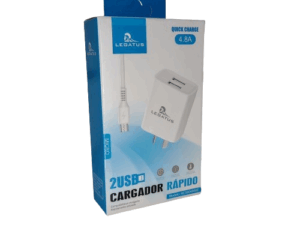 Cargador Legatus con cable conector "C" 4.8A carga rápida.