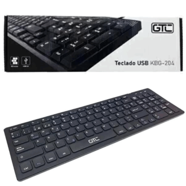 Teclado GTC-204 en Español USB color negro
