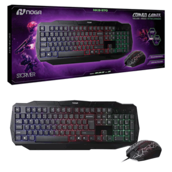 Teclado y Mouse Noga NKB-570 USB GAMER color negro