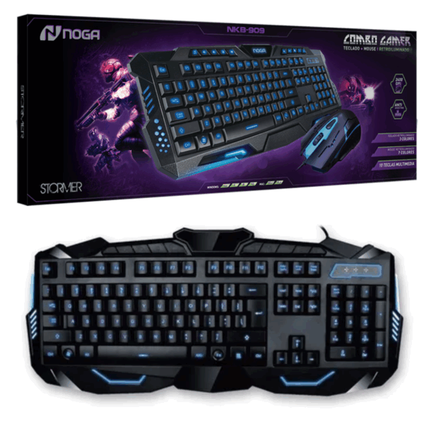 Teclado y Mouse Noga NKB-909 USB GAMER color negro