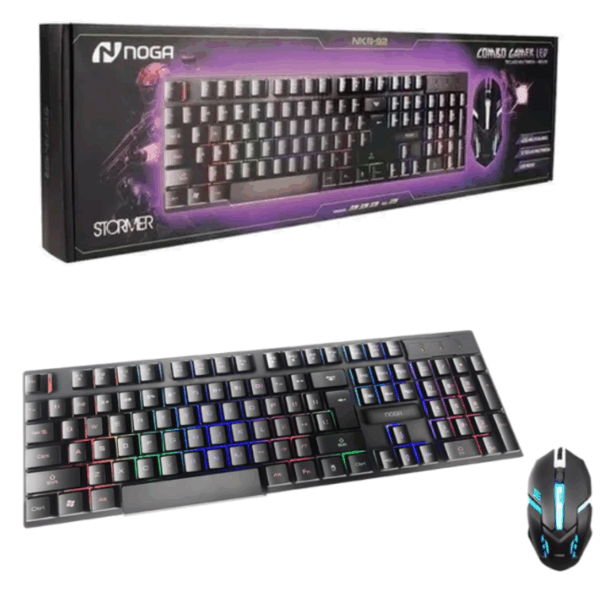 Teclado y Mouse Noga NKB-92 USB GAMER color negro